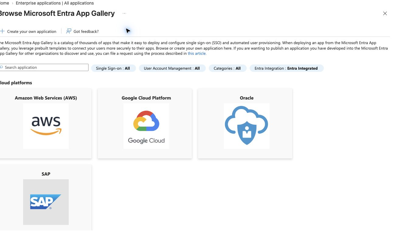 Create an enterprise application