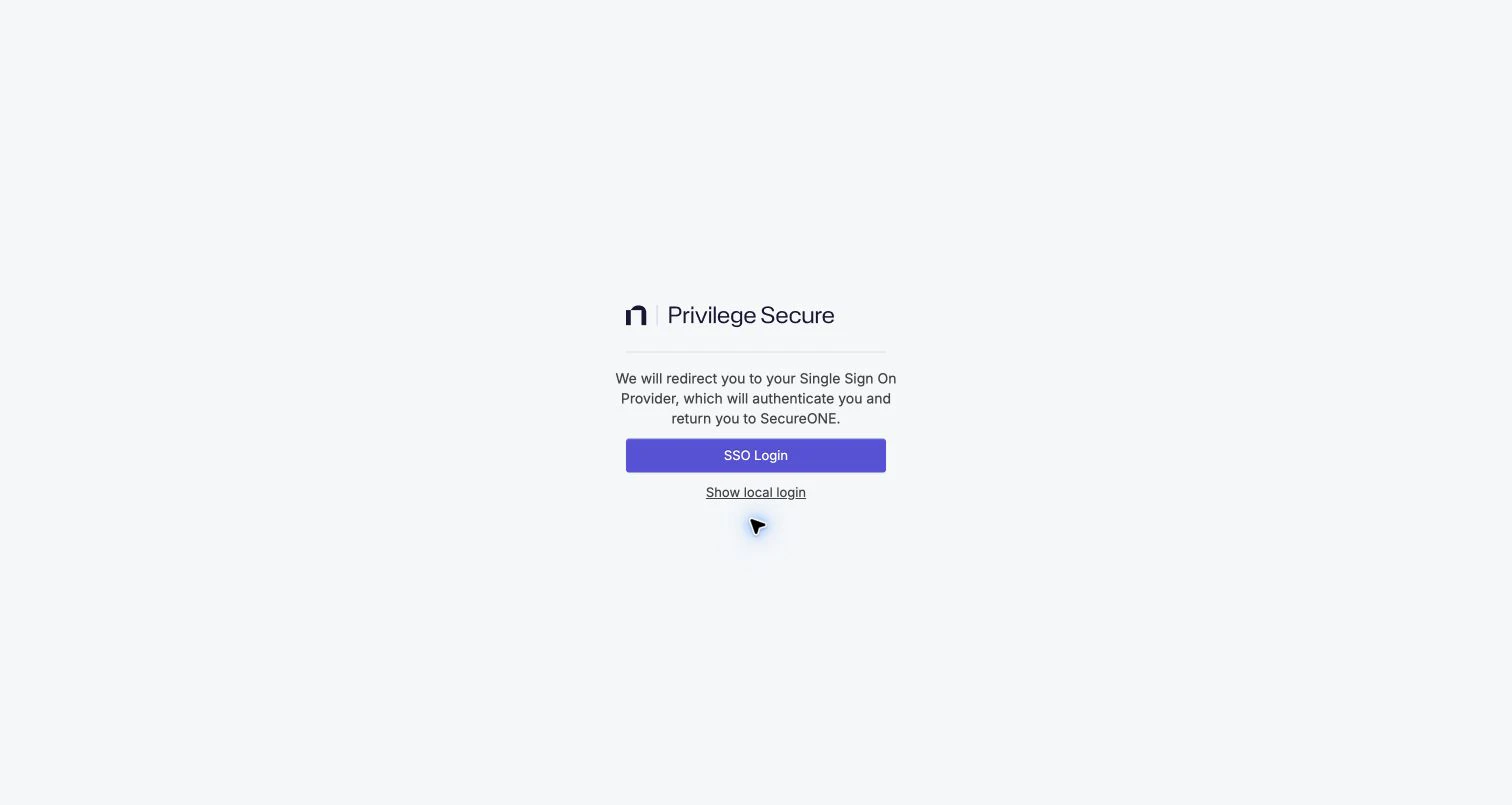 Start SSO from the NPS-D login page