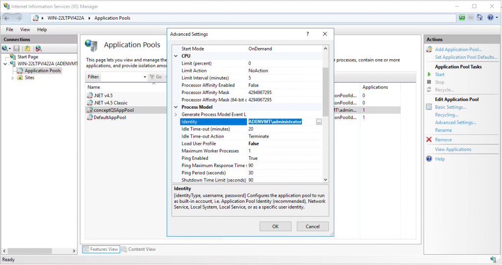 NDC Dashboard Identity Settings