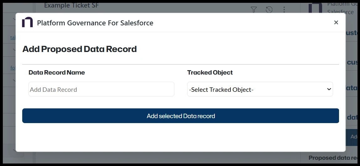 Add Proposed Data Record