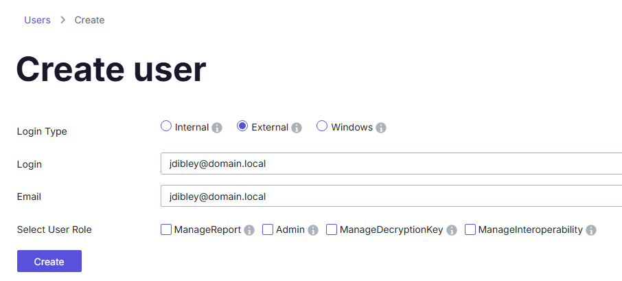 Create External User