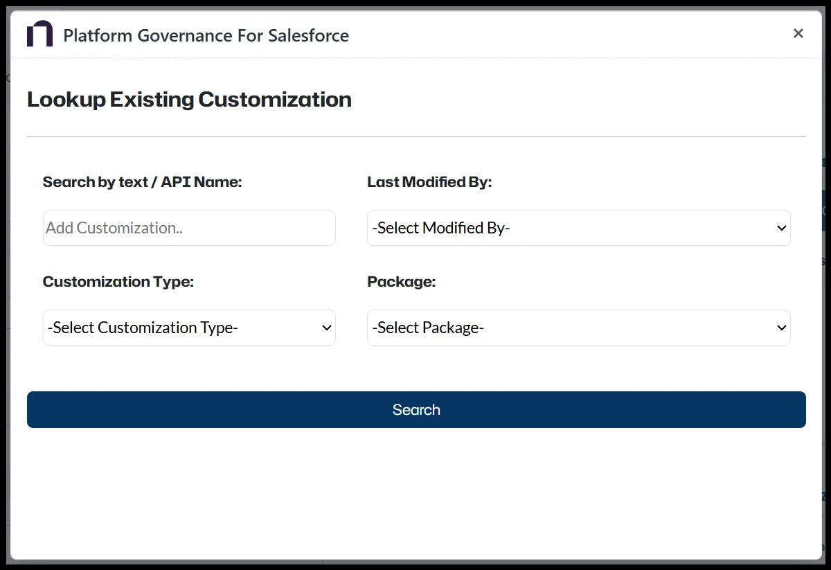 Customization Lookup