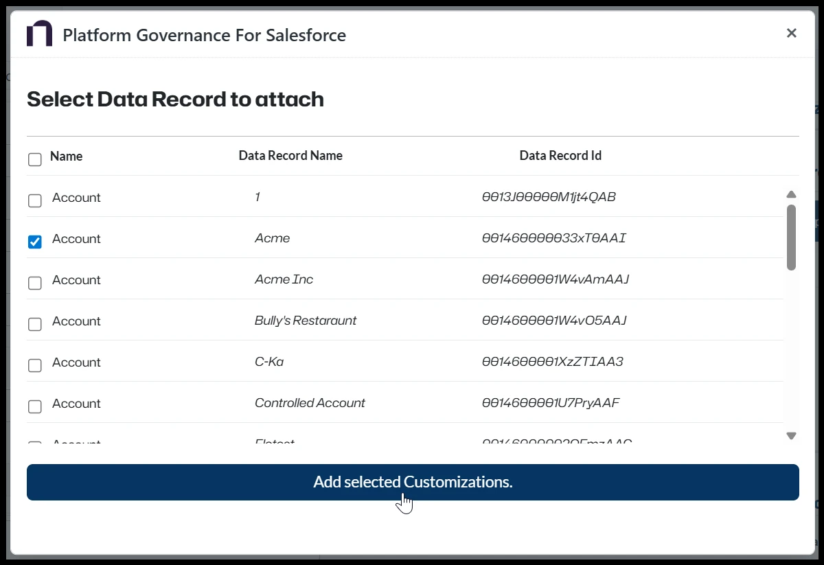 Lookup Data Records Result
