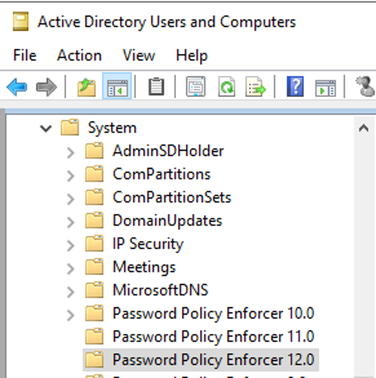 PPE configuration object in ADUC System container