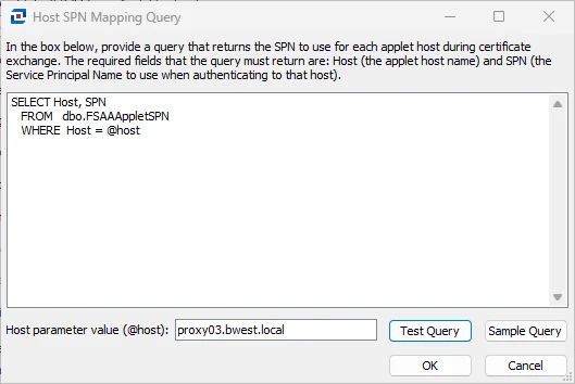 FSAA Data Collector SPN Mapping Query