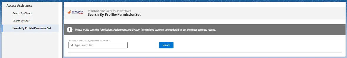 Search by Profile / Permission Set