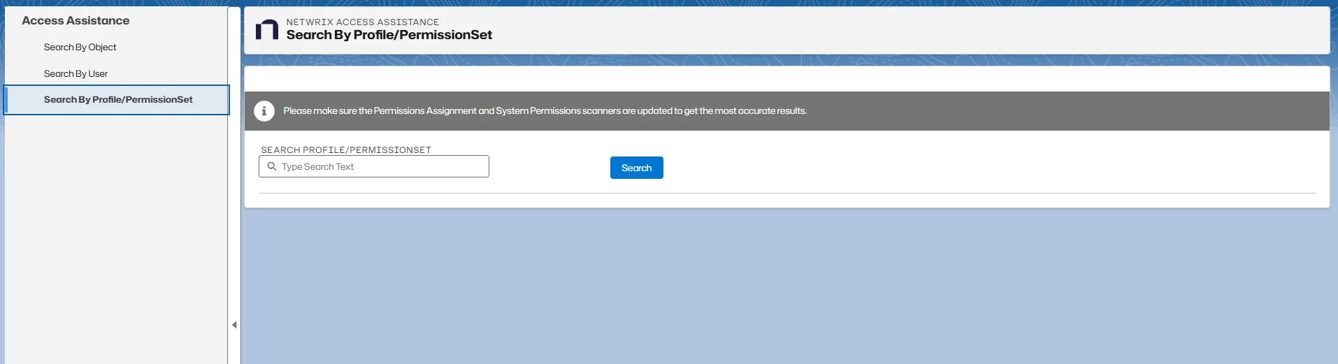 Search by Profile / Permission Set