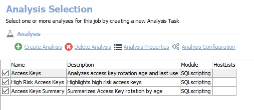 Analysis Tasks for the AWS_AccessKeys Job