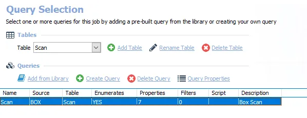 Queries for the 1-Box_Access Scans Job