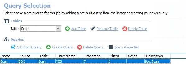Queries for the 1-Box_Access Scans Job