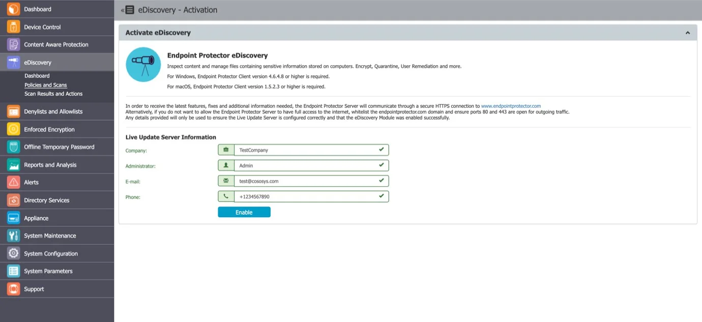 eDiscovery Activation