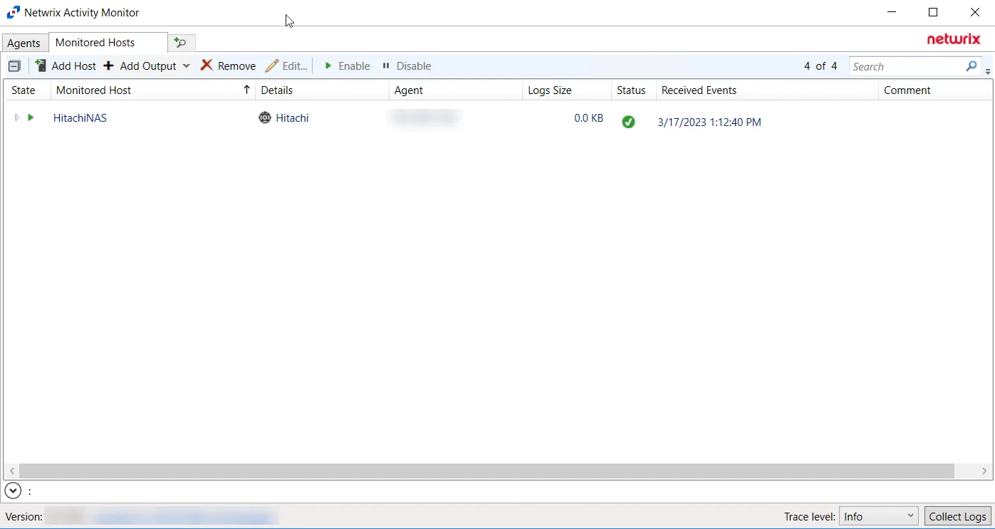 Activity Monitor with Hitachi Host added