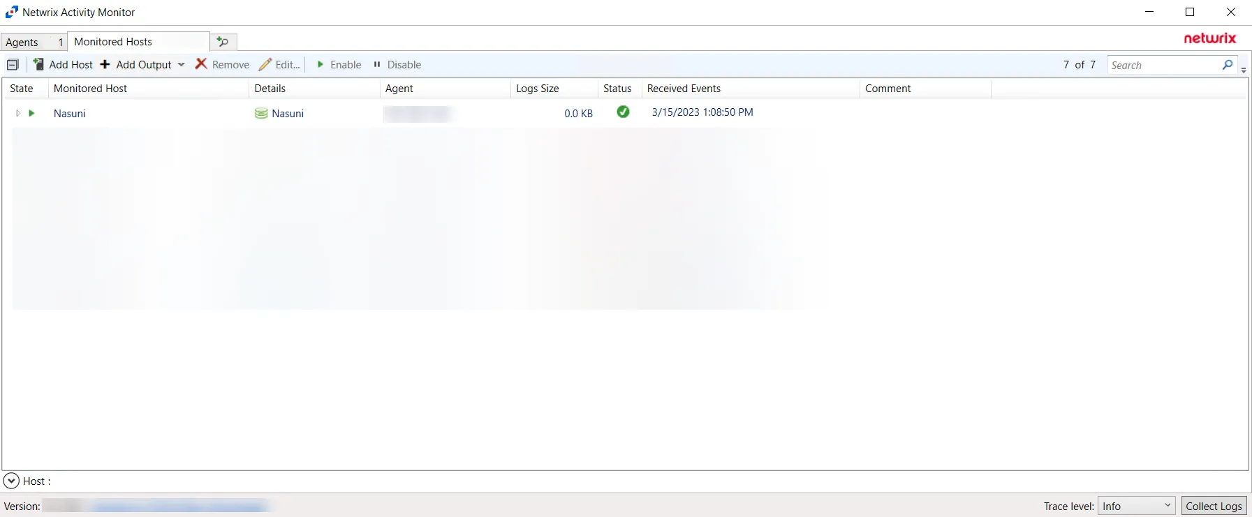 Activity Monitor with Nasuni host added