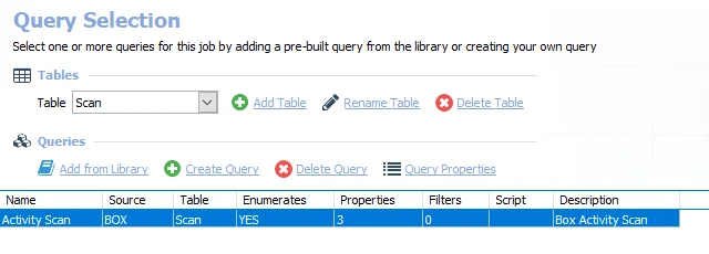Queries for the 1-Box_Activity Scans Job