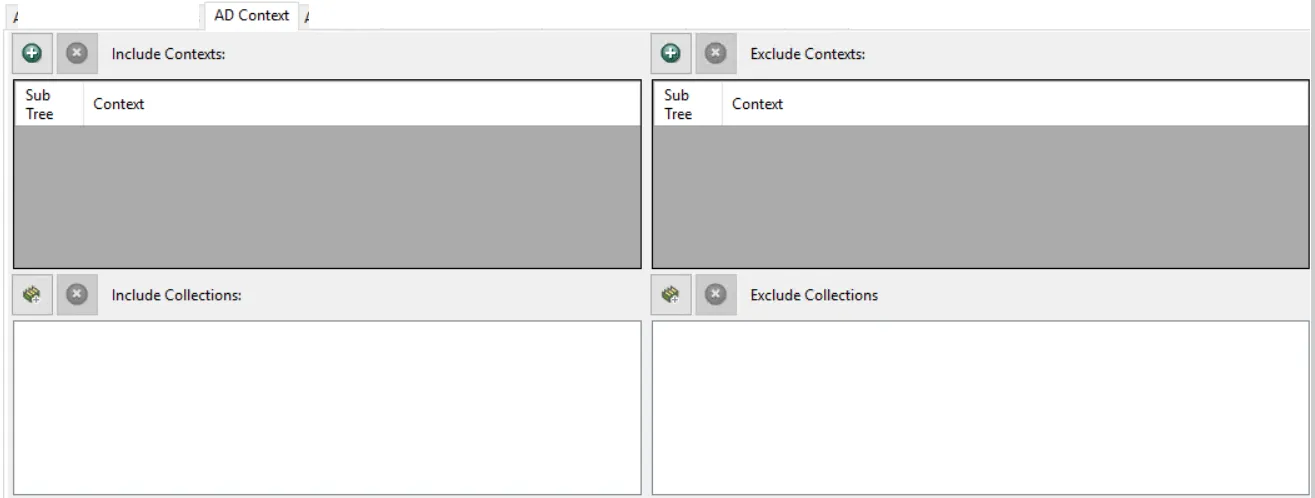 Policy window - AD Context filter