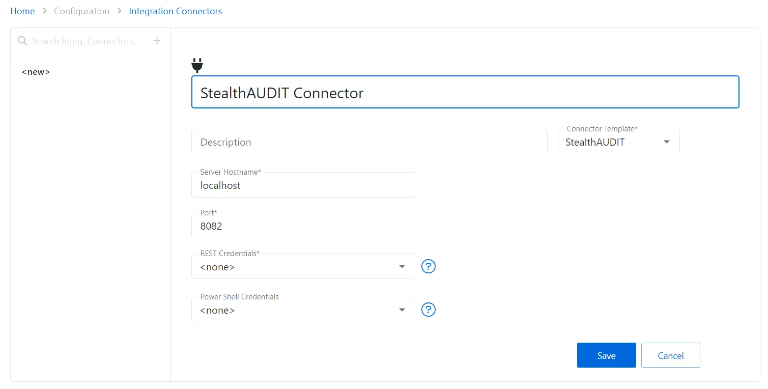 Add Enterprise Auditor Integration Connector