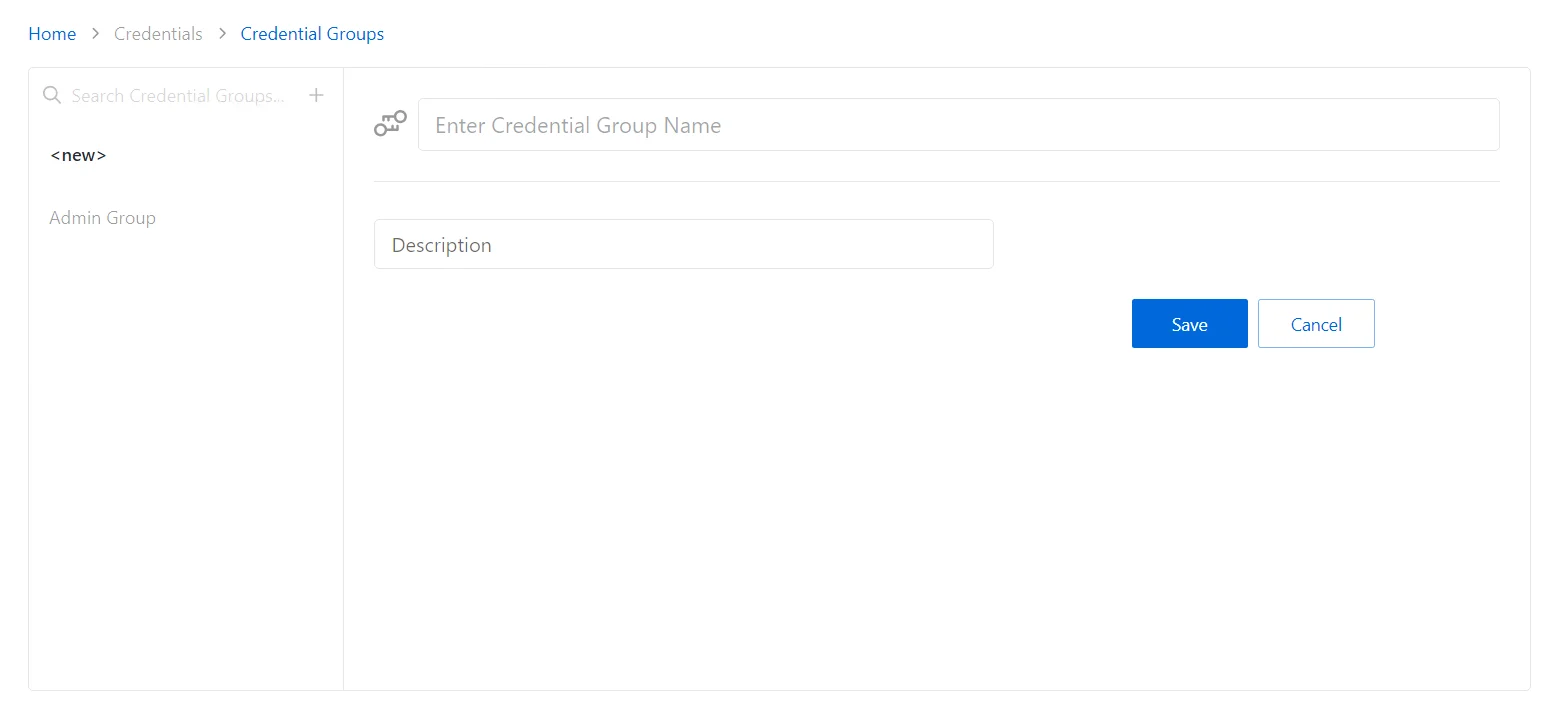 Add credential group