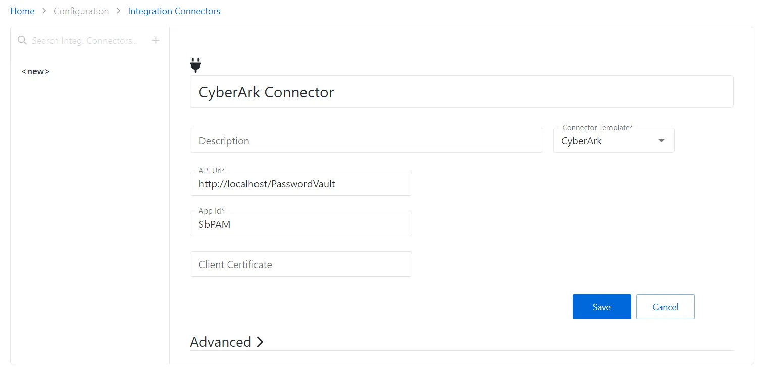 Add CyberArk Connector Integration