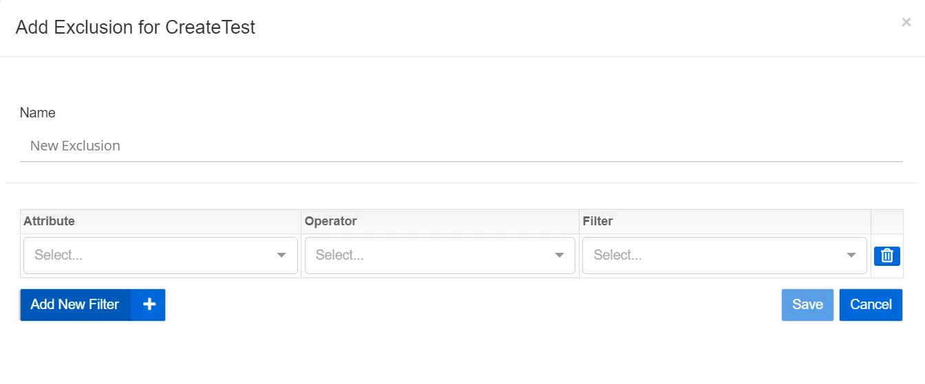 This screenshot displays the Add Exclusion for Threat Detection window.