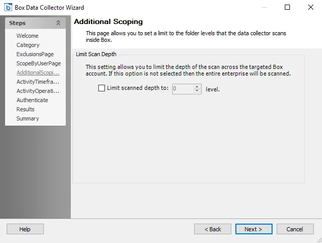 Additional Scoping page