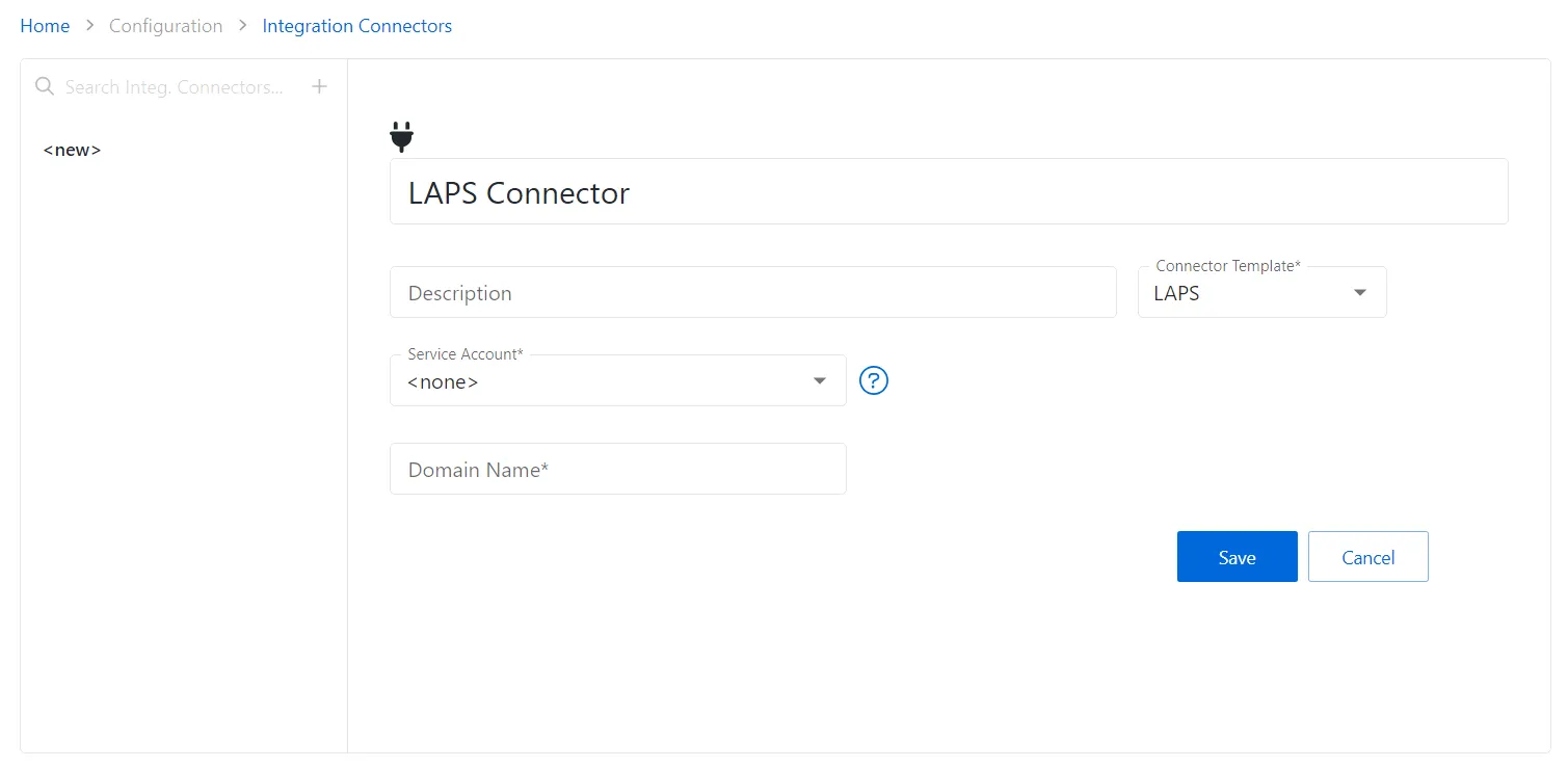 Add a LAPS Vault connector