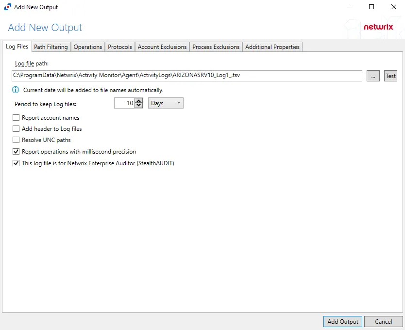 addnewoutputfile