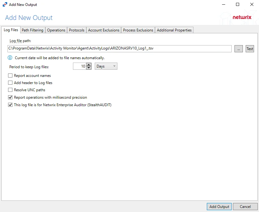 addnewoutputfile