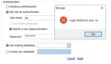 Bad connection test