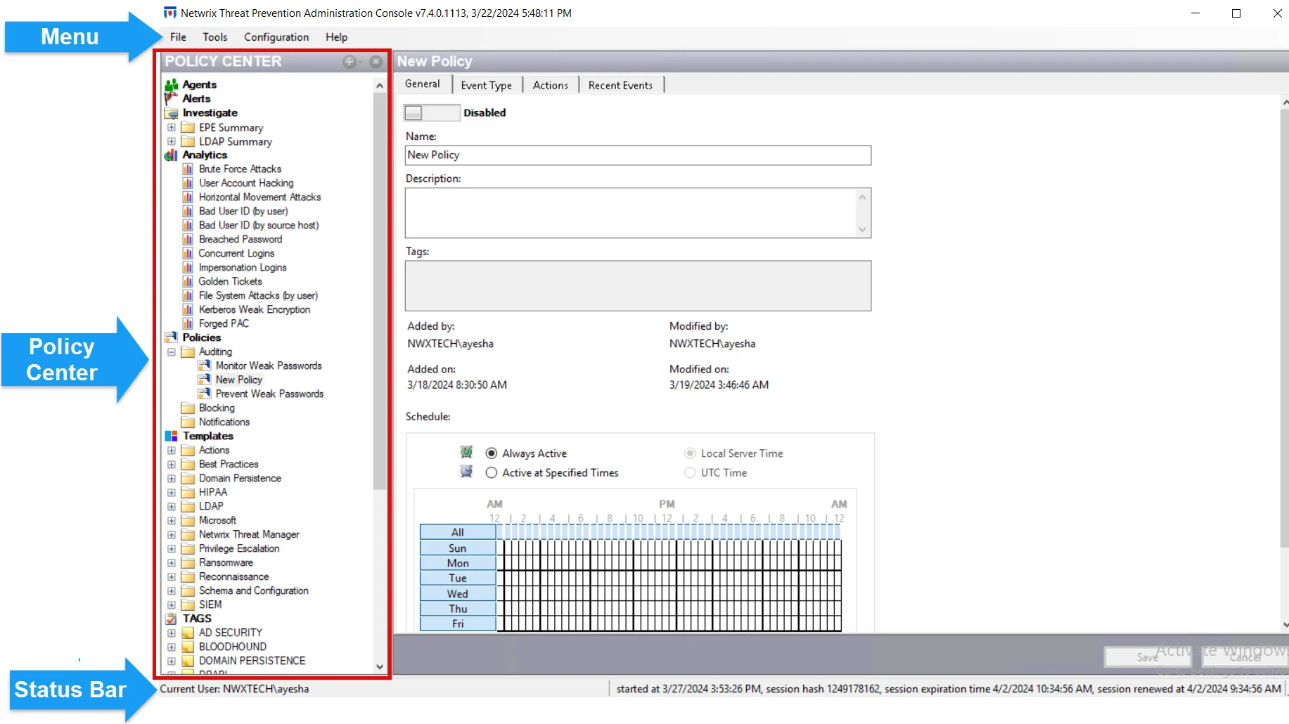 Threat Prevention Administration Console – Components
