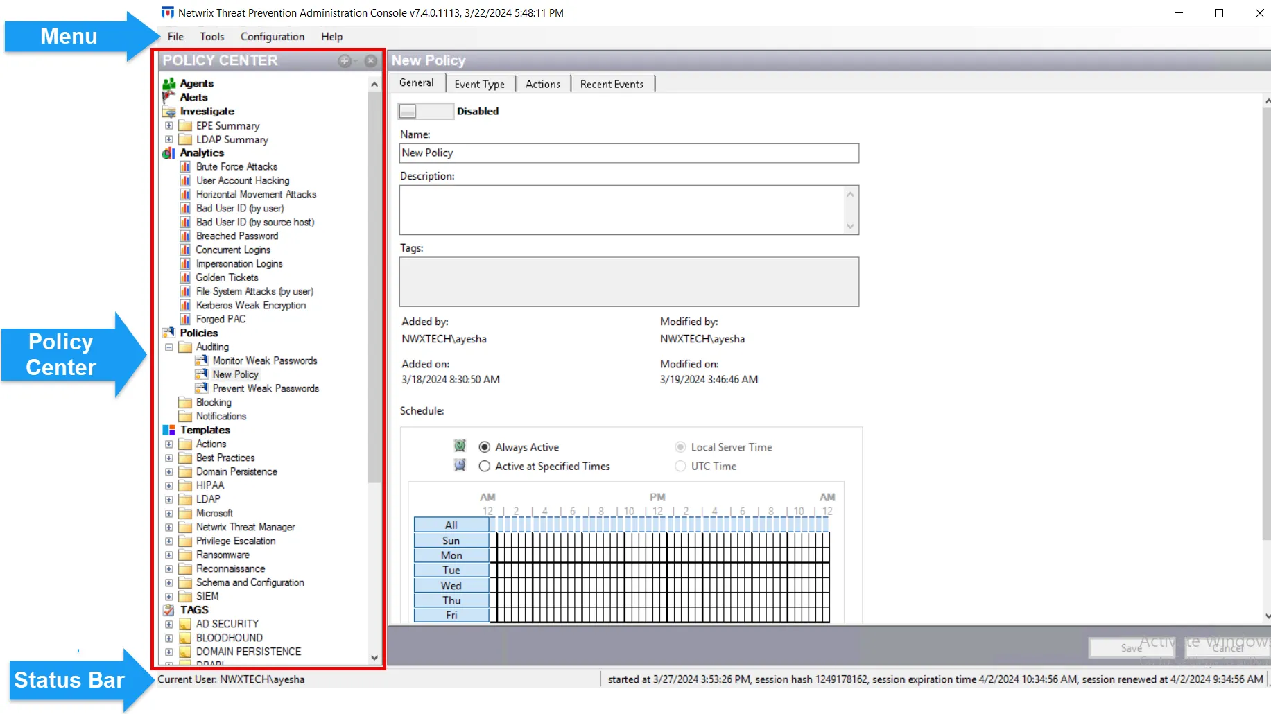 Threat Prevention Administration Console – Components