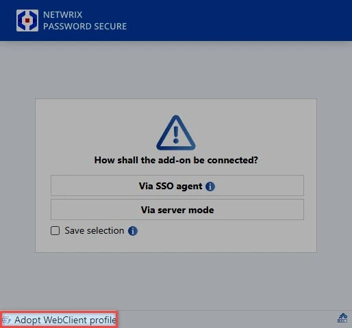 Adopt WebClient profile