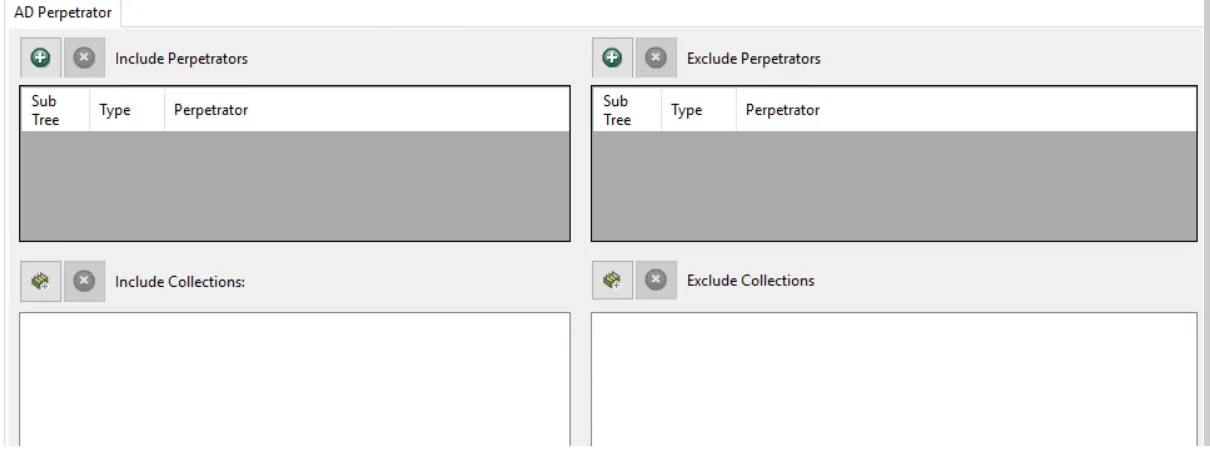 Event Type - AD Perpetrator Monitoring filter