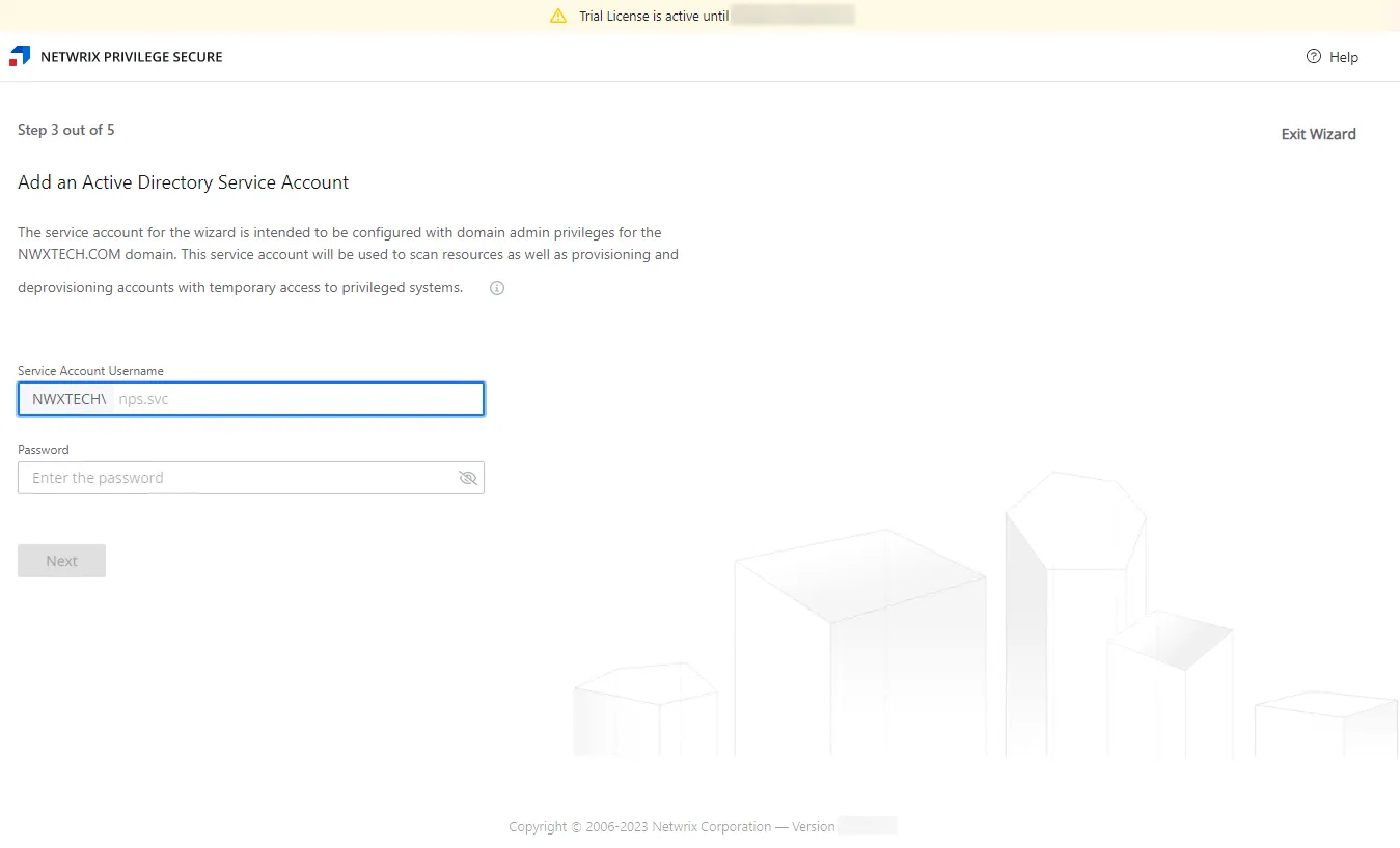 Setup Wizard on the Step 3 page