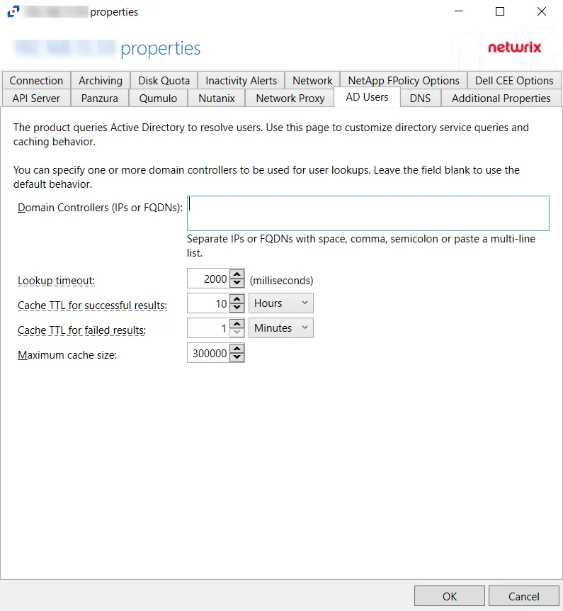 AD Users Tab