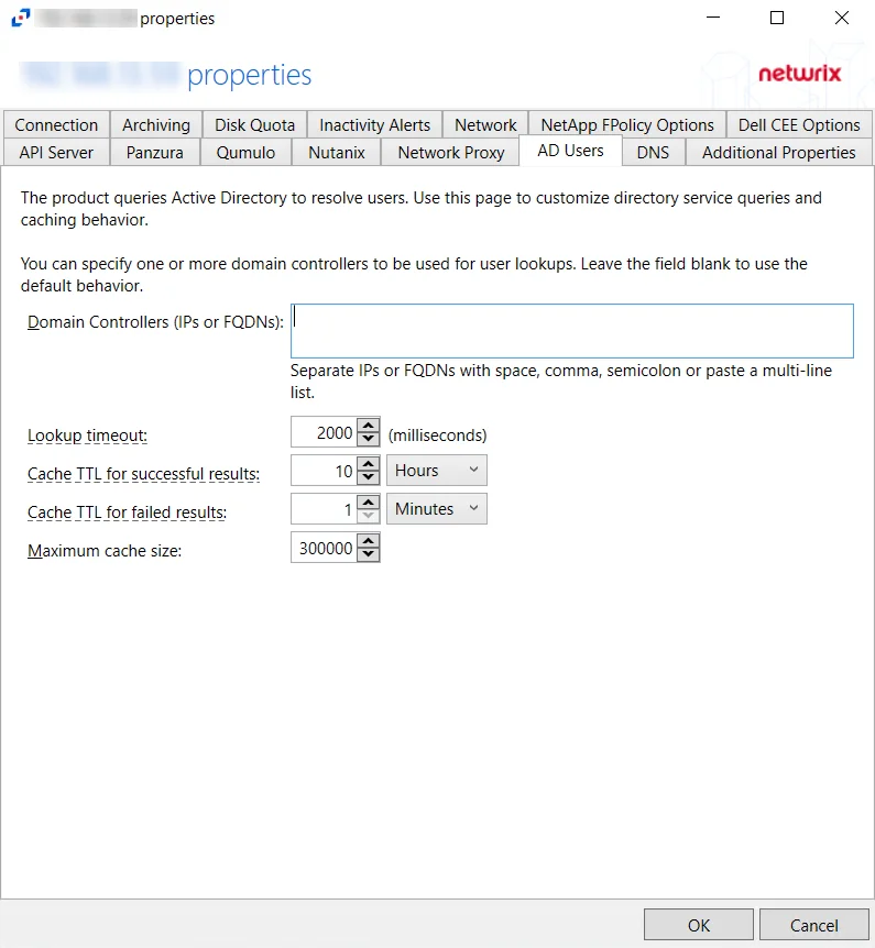 AD Users Tab
