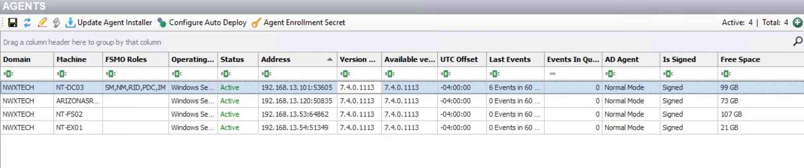 Agents Interface