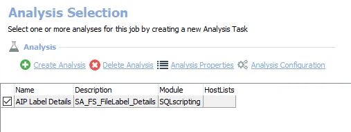 Analysis Tasks for the FS_AIPLabels Job