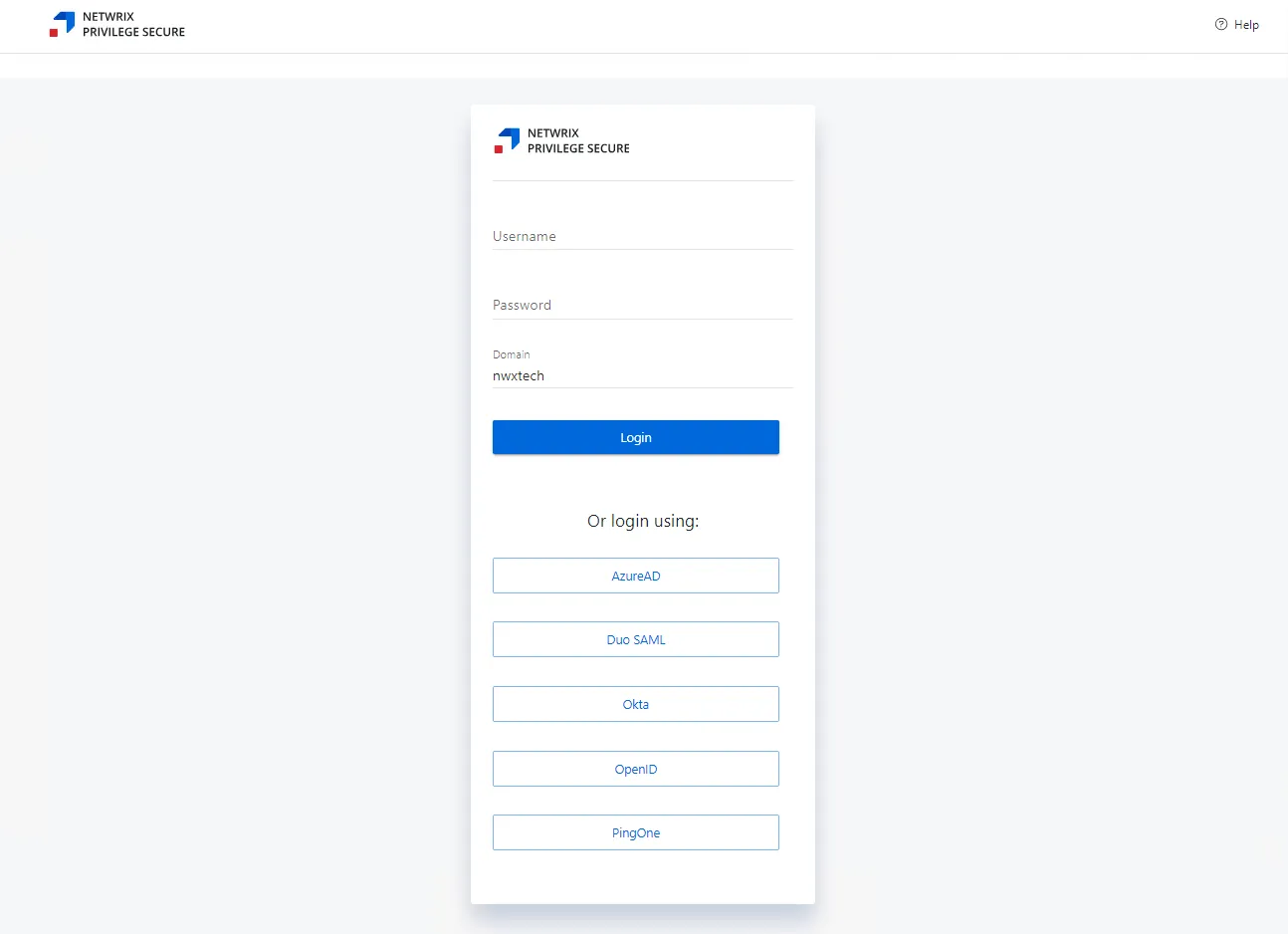 Alternate Login