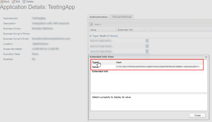 Application Details page for the CyberArk Application