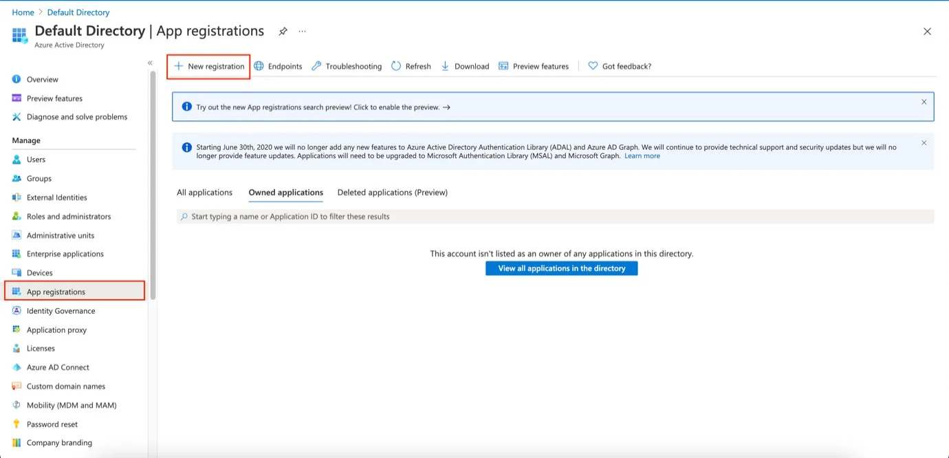 Create the application on Microsoft Entra ID
