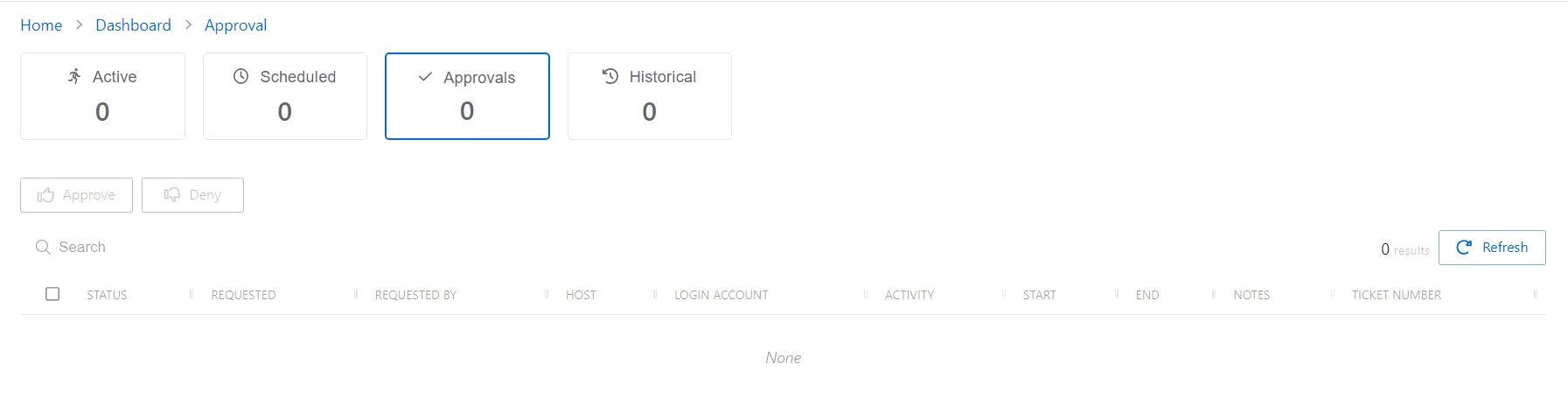 Approvals Dashboard