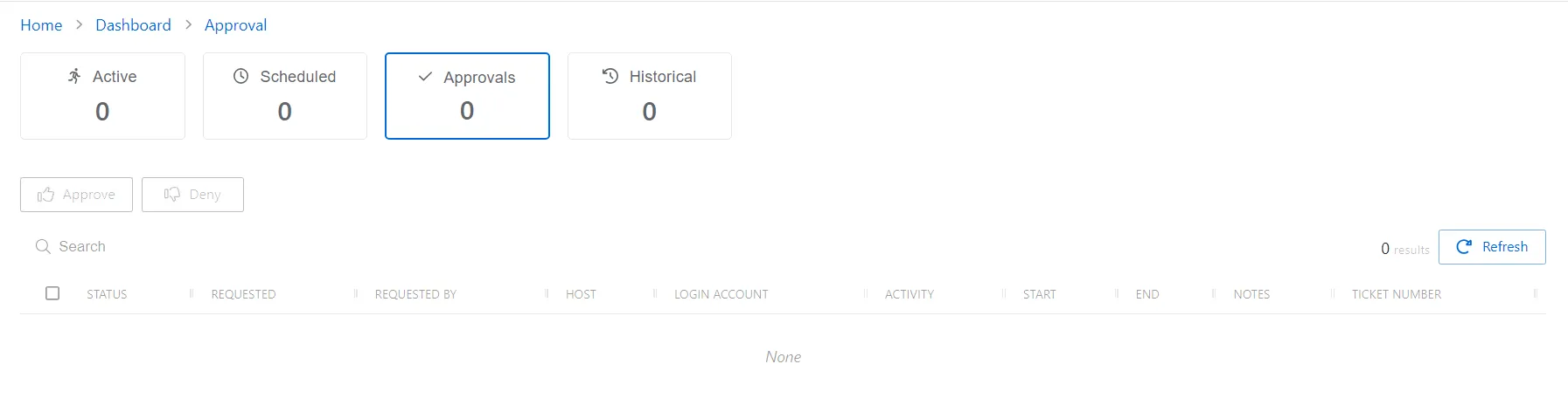 Approvals Dashboard