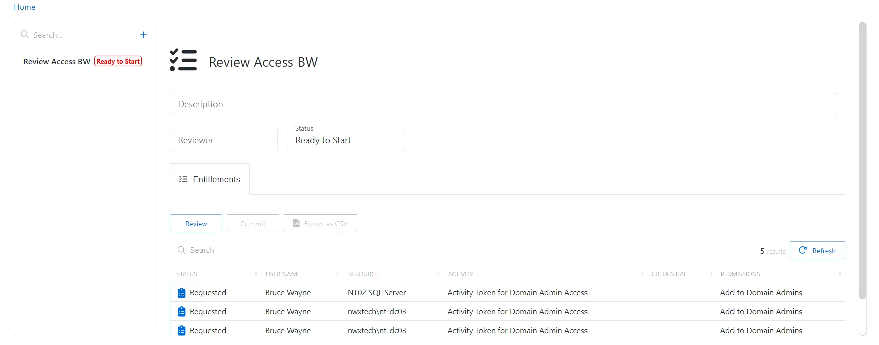 Audit and Reporting Interface