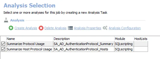 Analysis Tasks for the AD_AuthenticationProtocol Job