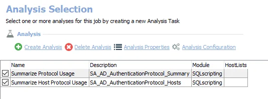 Analysis Tasks for the AD_AuthenticationProtocol Job