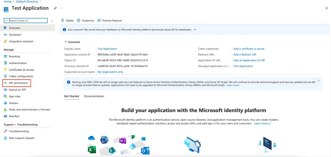 Add Permissions to the Application