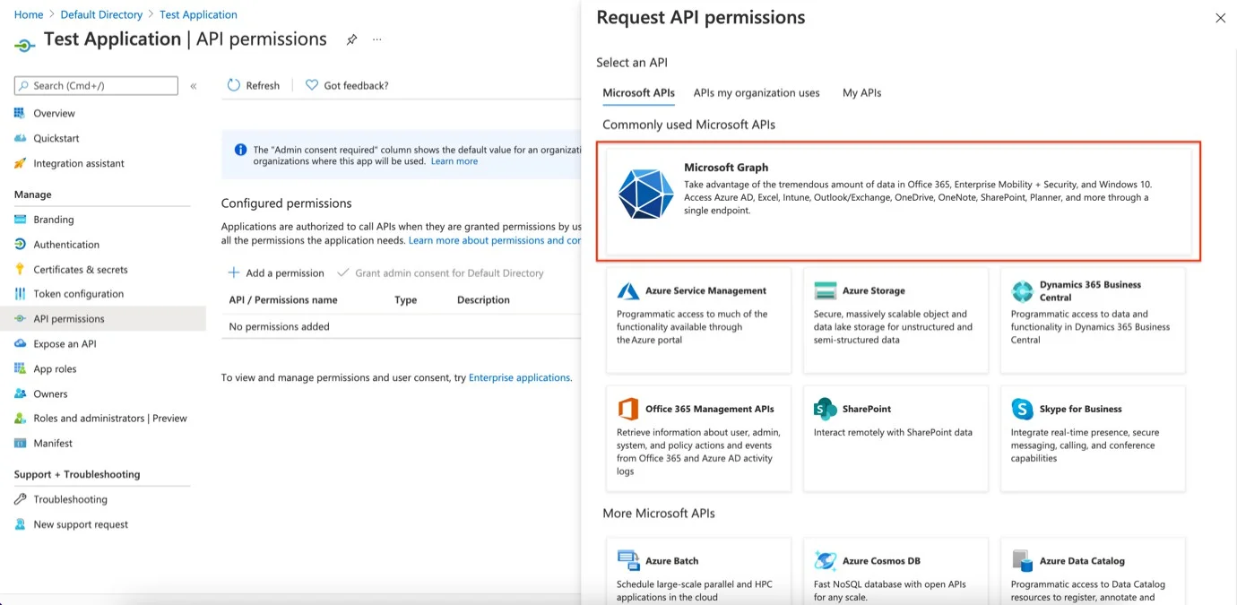 Add Permissions to the Application