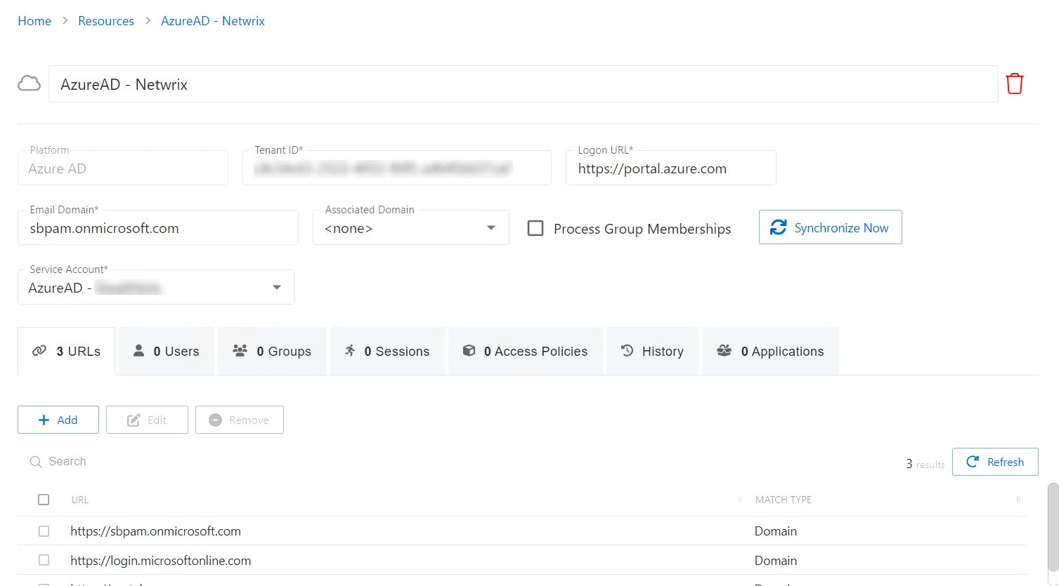 Azure AD Details page