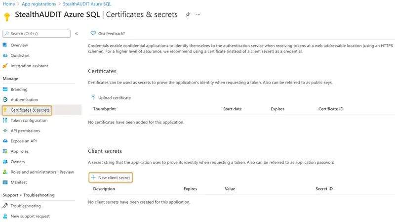 Azure SQL - Register and App - Application ID