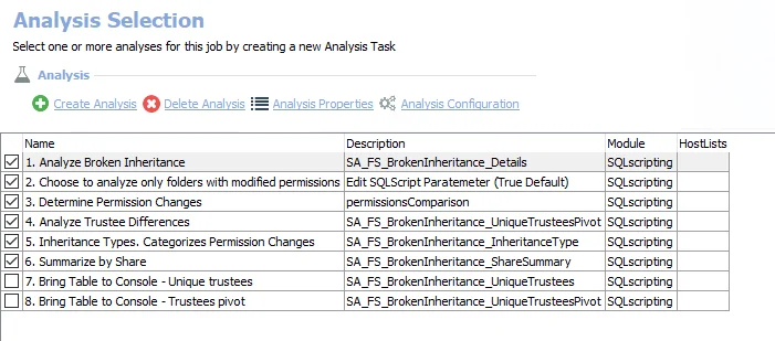 Analysis Tasks for the AD_BrokenInheritance Job